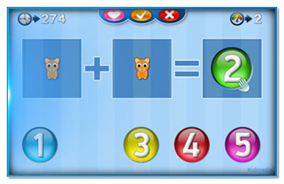 Put the pieces of the puzzle in the proper place to form numbers up to 5 - click to play