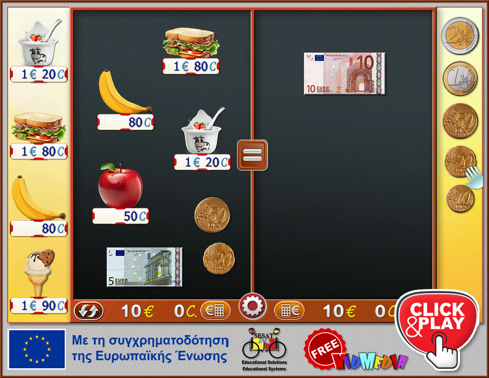 Click and play "Buy with euros"